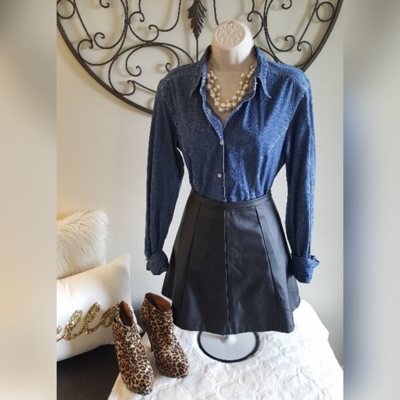 dELiA*s Dresses & Skirts - dELiAs faux leather mini Size Small